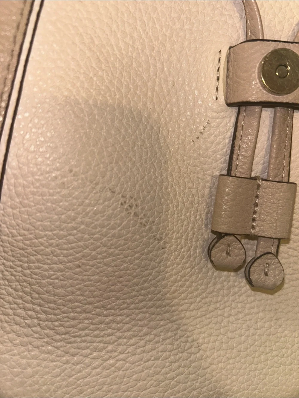 kate spade Two-Tone Beige & Cream Pebbled Leather Backpack
